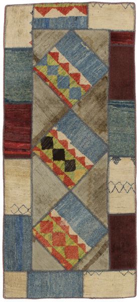 Patchwork - Gabbeh Perser Teppich 180x80