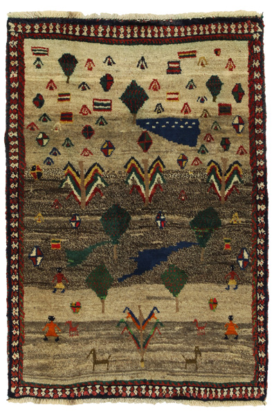 Gabbeh - Qashqai Perser Teppich 132x87