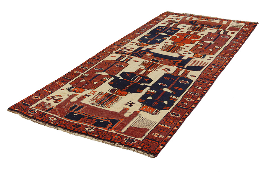 Bakhtiari - Qashqai Perser Teppich 359x140 - Abbildung 2