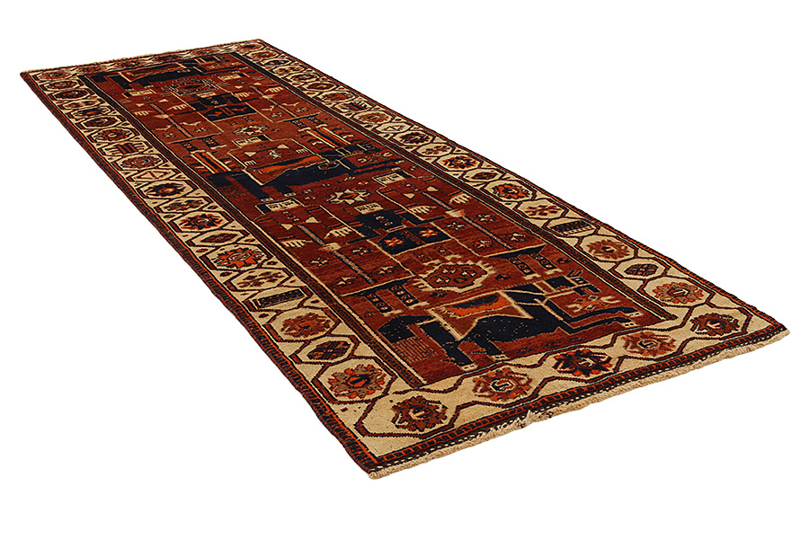 Bakhtiari - Qashqai Perser Teppich 419x148 - Abbildung 1