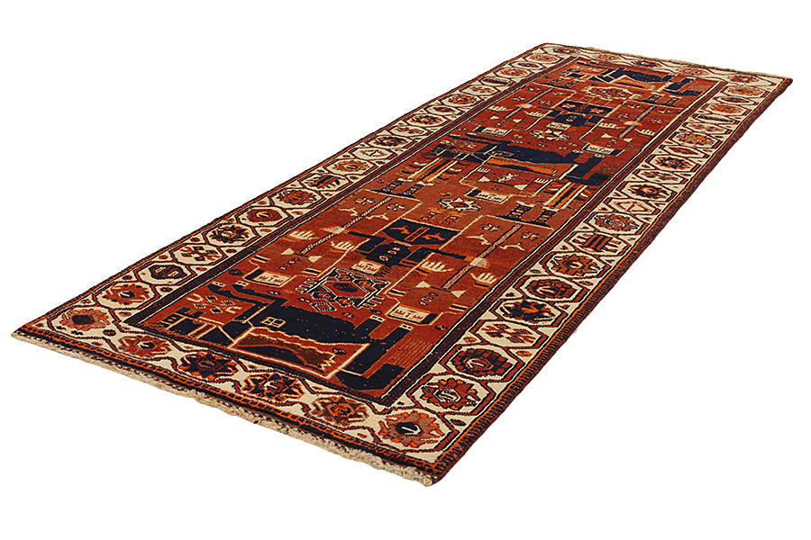 Bakhtiari - Qashqai Perser Teppich 419x148 - Abbildung 2