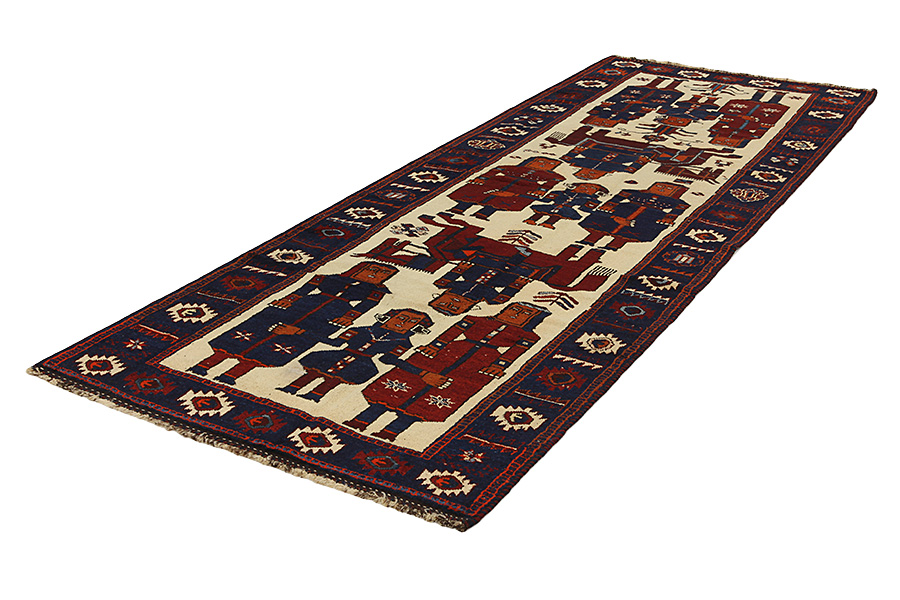 Bakhtiari - Qashqai Perser Teppich 400x140 - Abbildung 2