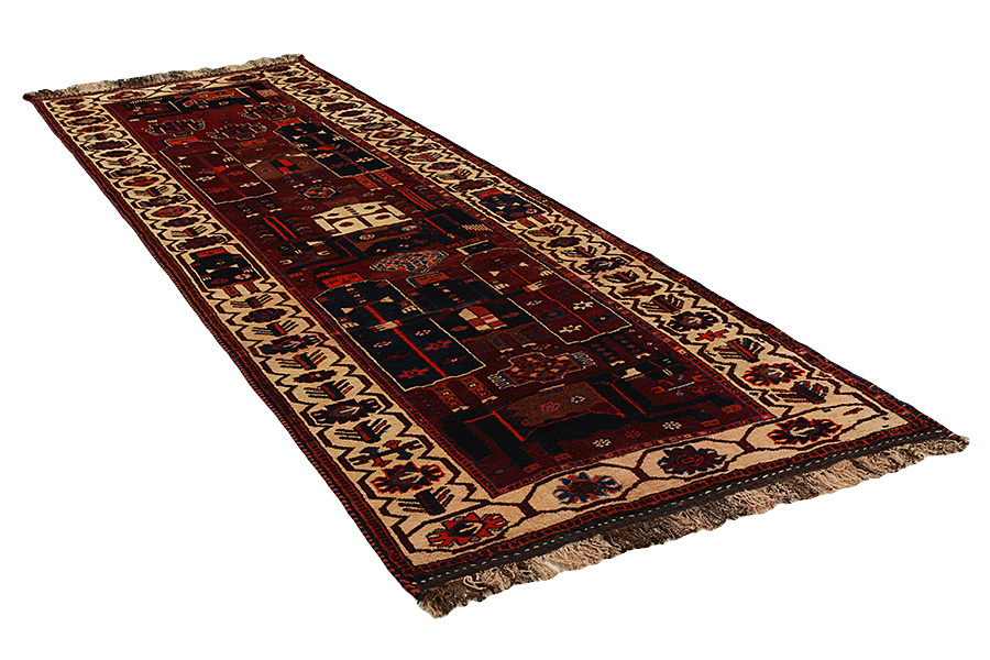 Bakhtiari - Qashqai Perser Teppich 411x136 - Abbildung 1