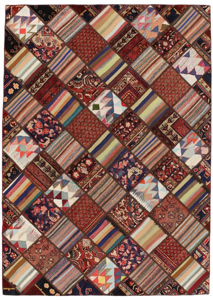 Patchwork Perser Teppich 300x214