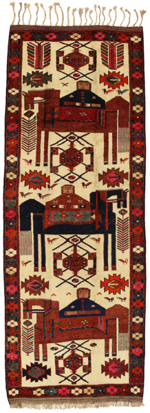 Bakhtiari - Gabbeh Perser Teppich 398x143