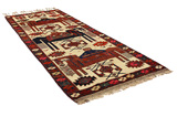 Bakhtiari - Gabbeh Perser Teppich 398x143 - Abbildung 1
